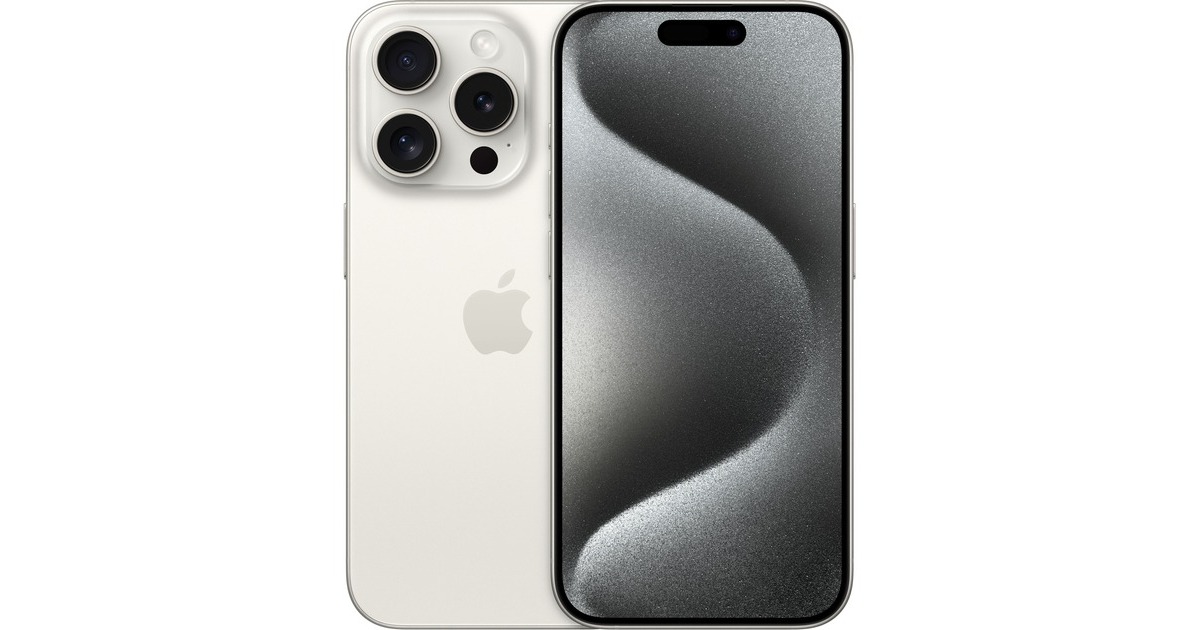 Apple iPhone 15 Pro 128GB, Handy(Titan Weiß, iOS, NON DEP)