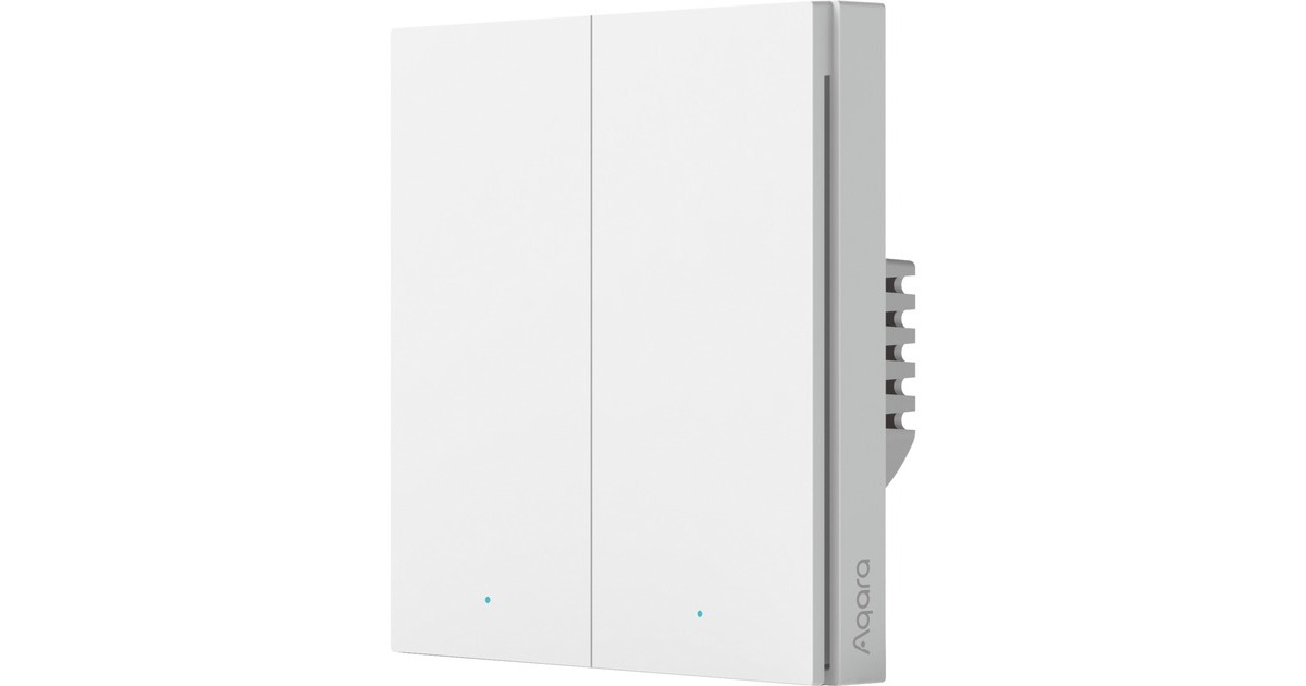 Aqara Smart Wall Switch H1 - zwei Wippen mit Neutralleiter, Taster(weiß)