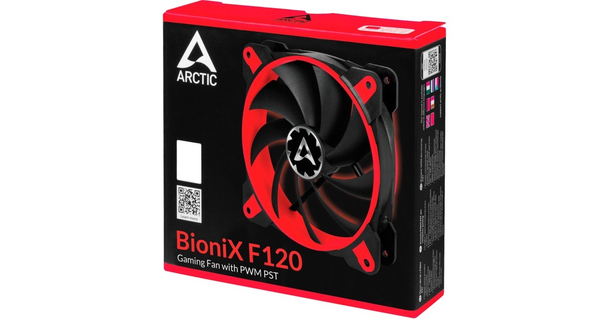 Arctic BioniX F120 120x120x27, Gehäuselüfter(schwarz/rot)