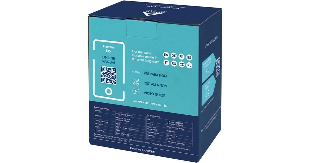 Arctic Freezer i35, CPU-Kühler(schwarz/weiß, Outlet) Arctic Freezer i35, CPU-Kühler(schwarz/weiß, Outlet)