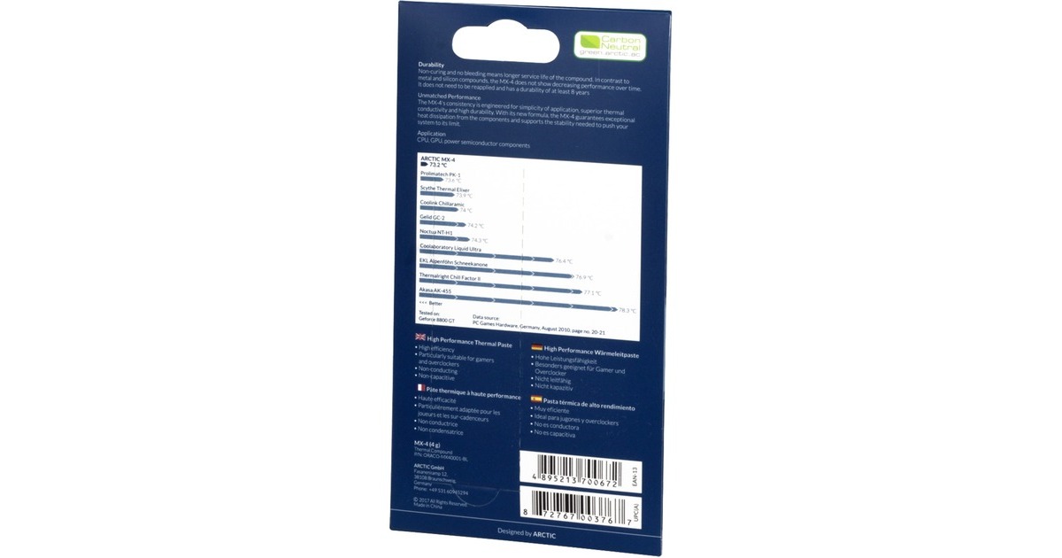 Arctic MX-4 Wärmeleitpaste, Wärmeleitpasten(Lite Retail)