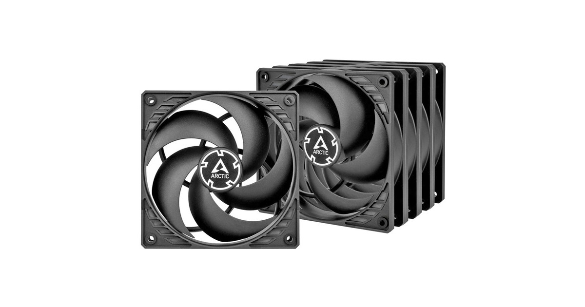 Arctic P12 120x120x25, Gehäuselüfter(schwarz, 5er Pack)