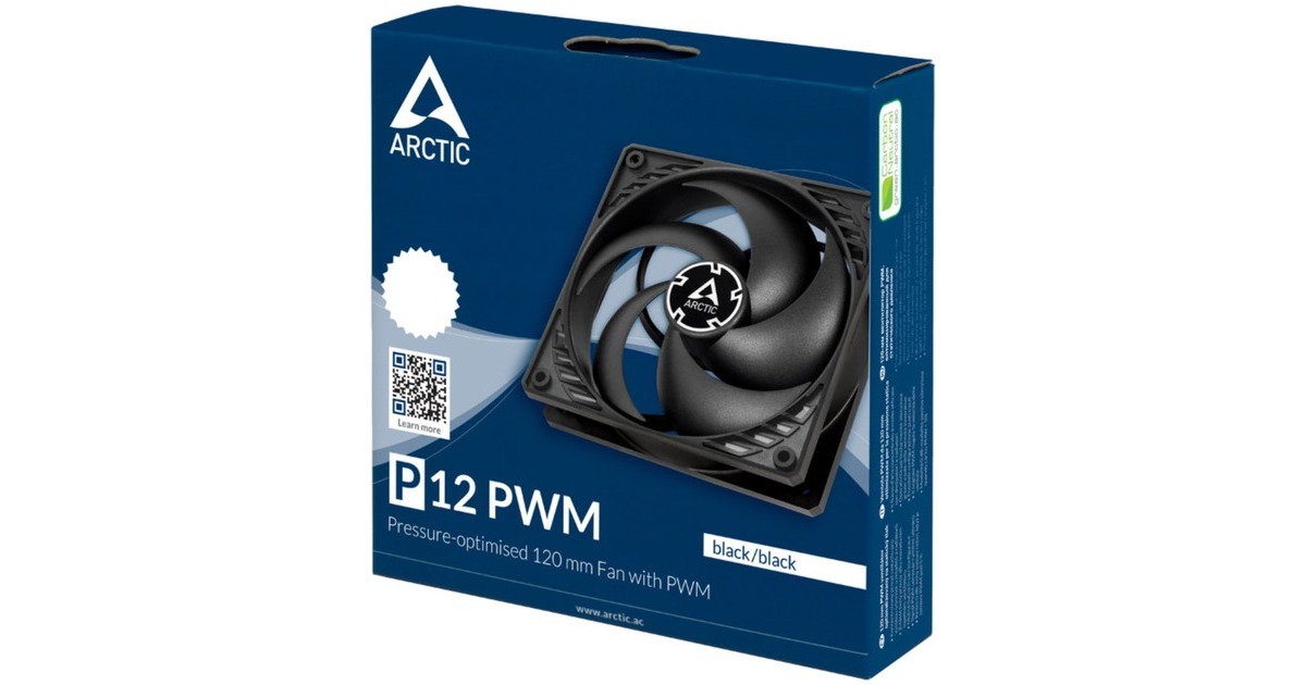 Arctic P12 PWM 120x120x25, Gehäuselüfter(schwarz)
