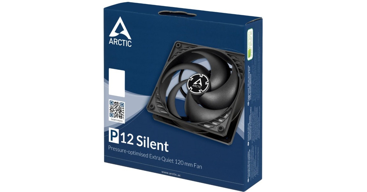 Arctic P12 Silent 120x120x25, Gehäuselüfter(schwarz)