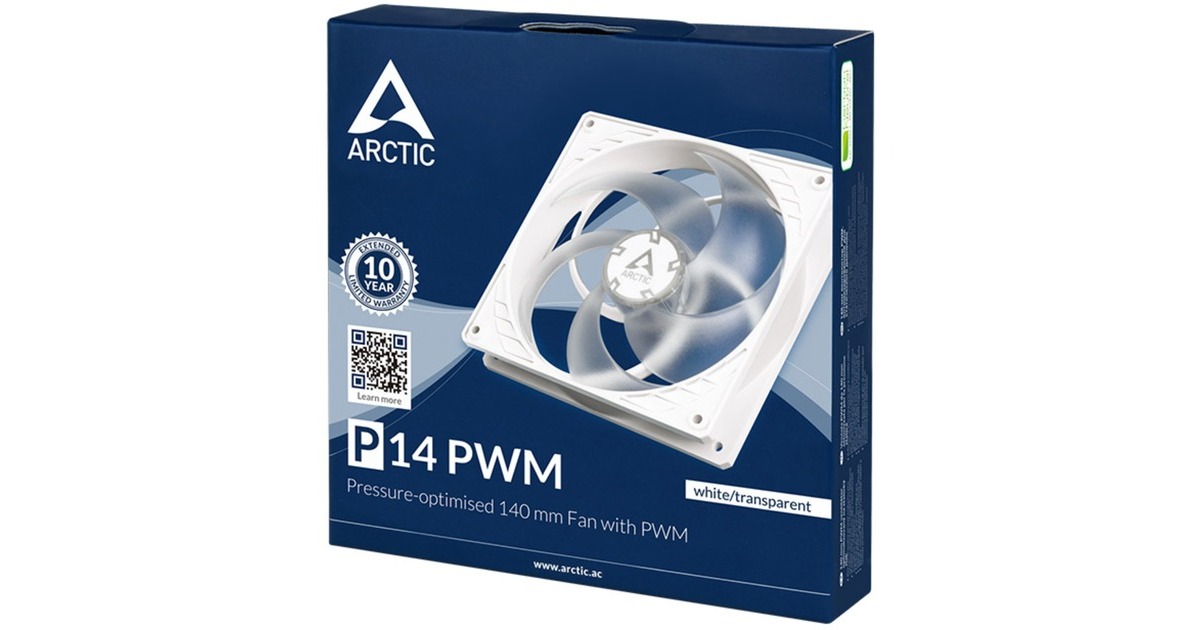 Arctic P14 PWM 140x140x27, Gehäuselüfter(weiß)