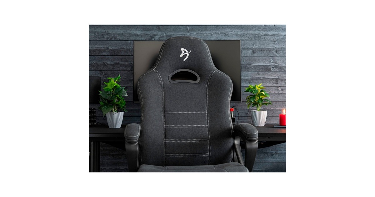 Arozzi Enzo Woven Gaming-Stuhl, Fabric Black/Grey(dunkelgrau)
