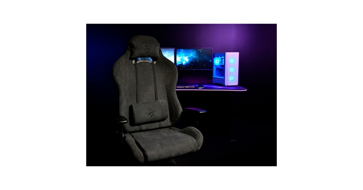 Arozzi Torretta Gaming-Stuhl, Soft Fabric V2 Dark Grey(dunkelgrau)
