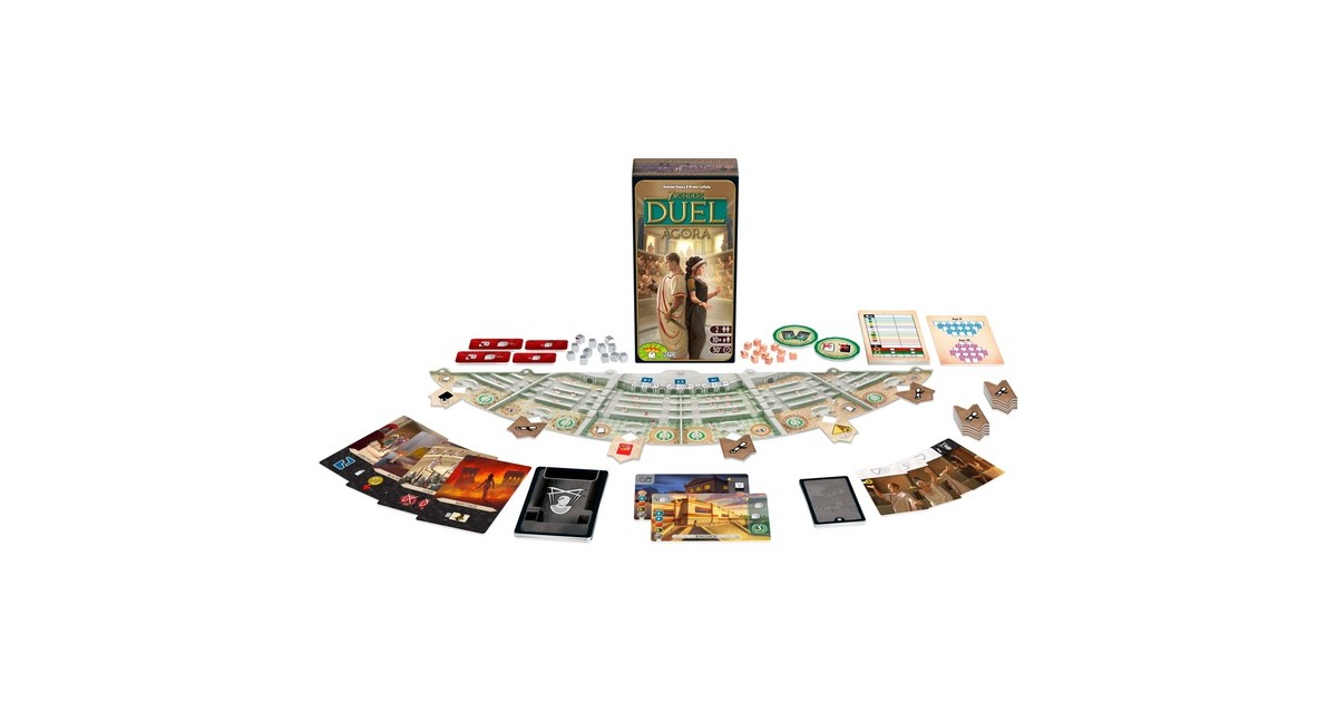 Asmodee 7 Wonders Duel - Agora, Brettspiel(Erweiterung)