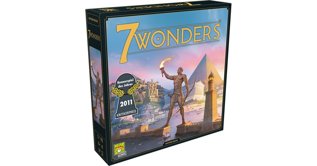 Asmodee 7 Wonders - Grundspiel - neues Design, Brettspiel(Kennerspiel des Jahres 2011)