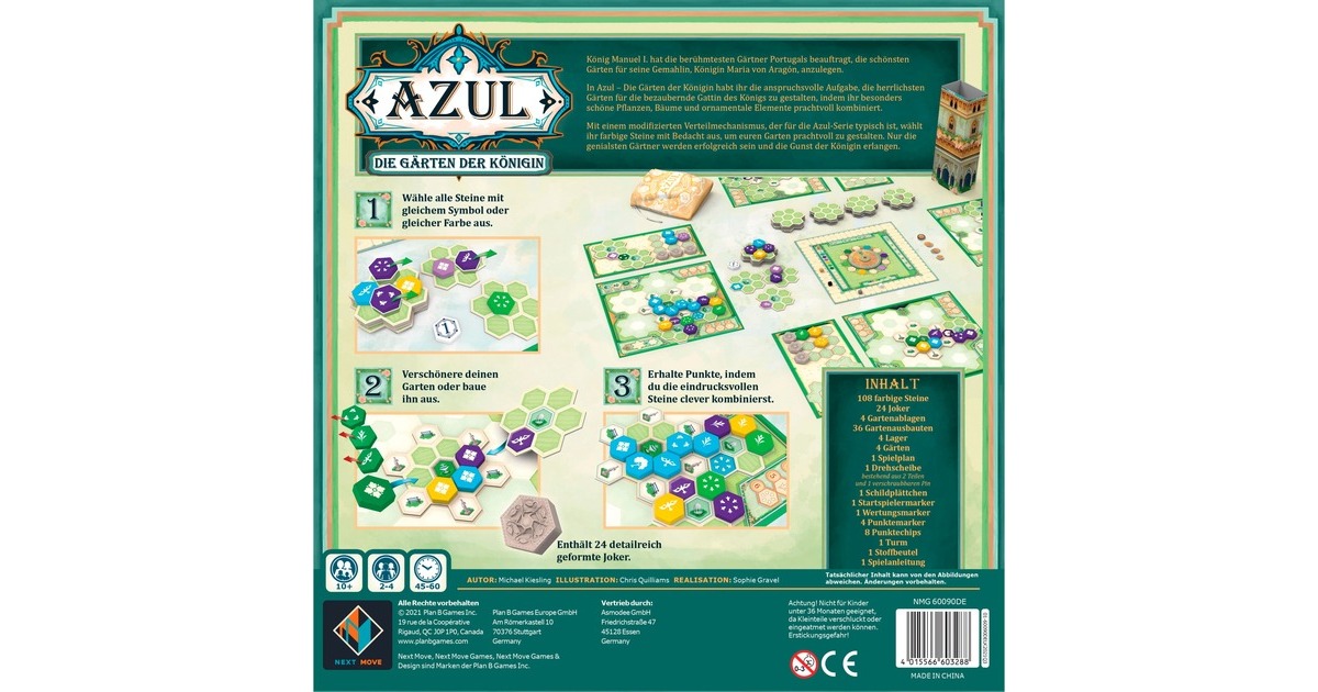 Asmodee Azul - Die Gärten der Königin, Brettspiel