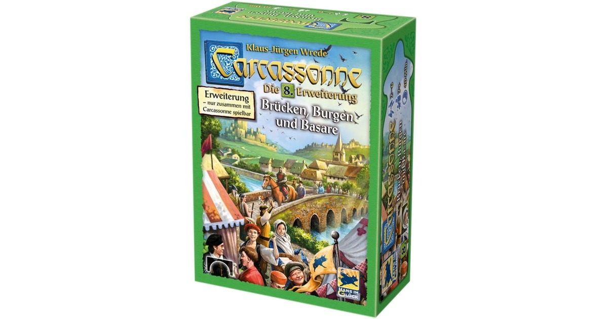 Asmodee Carcassonne - Brücken, Burgen und Basare, Brettspiel(8. Erweiterung)