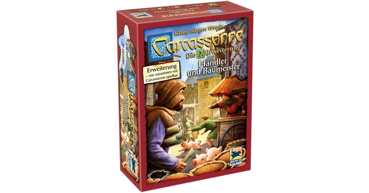 Asmodee Carcassonne - Händler und Baumeister, Brettspiel(2. Erweiterung)