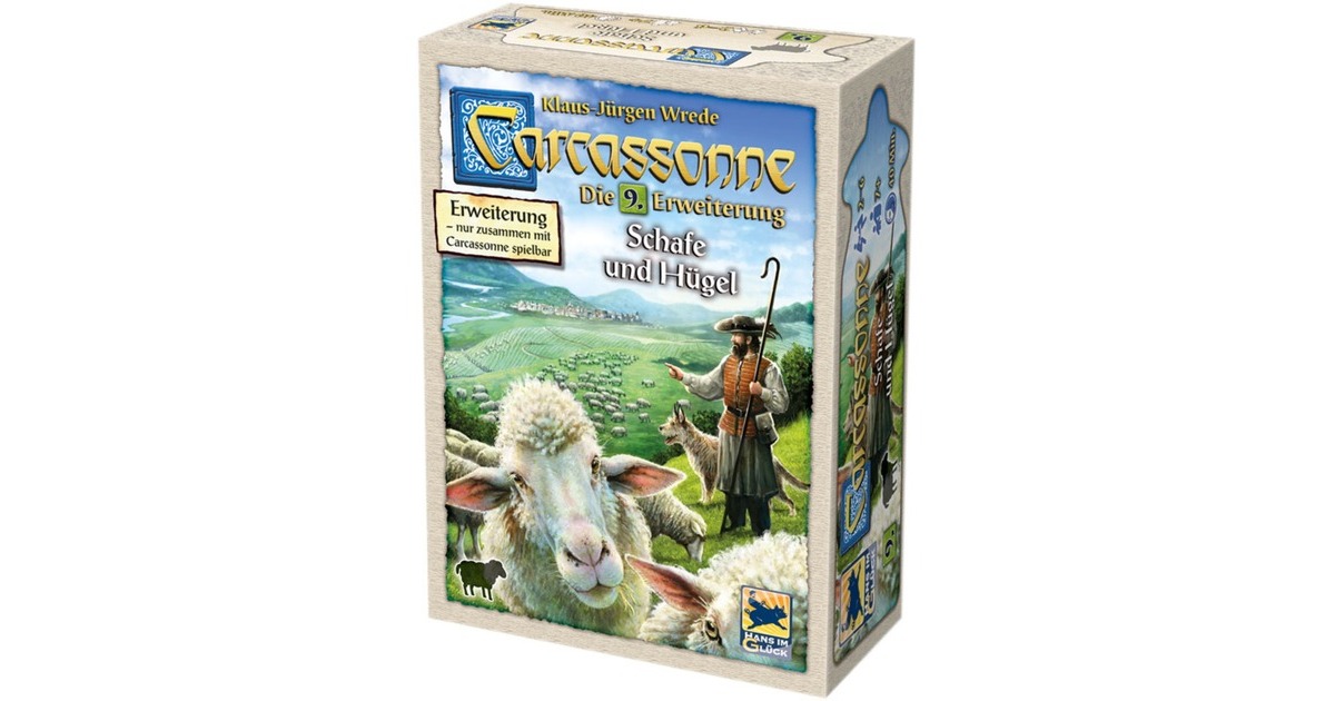 Asmodee Carcassonne - Schafe und Hügel, Brettspiel(9. Erweiterung)