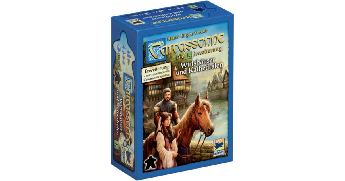 Asmodee Carcassonne - Wirtshäuser und Kathedralen, Brettspiel(1. Erweiterung)