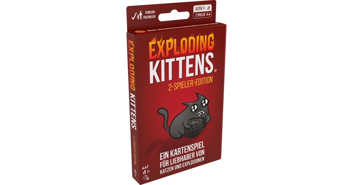 Asmodee Exploding Kittens - 2-Spieler-Edition, Kartenspiel