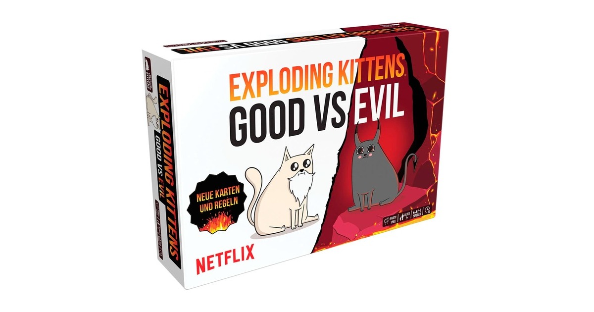 Asmodee Exploding Kittens - Good vs. Evil, Kartenspiel