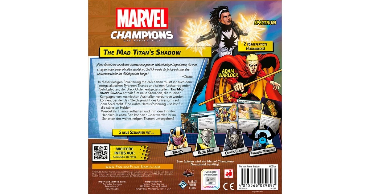 Asmodee Marvel Champions: Das Kartenspiel - The Mad Titan's Shadow(Erweiterung)