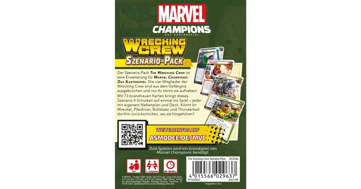 Asmodee Marvel Champions: Das Kartenspiel - The Wrecking Crew(Erweiterung)