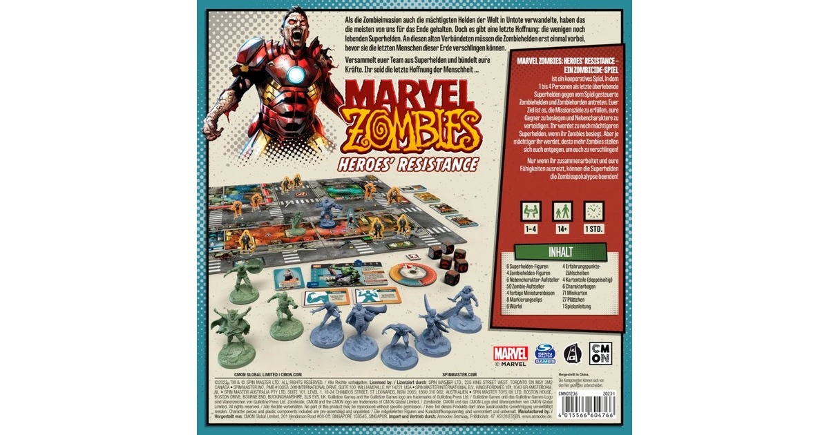 Asmodee Marvel Zombies Heroes' Resistance - Ein Zombicide-Spiel, Brettspiel
