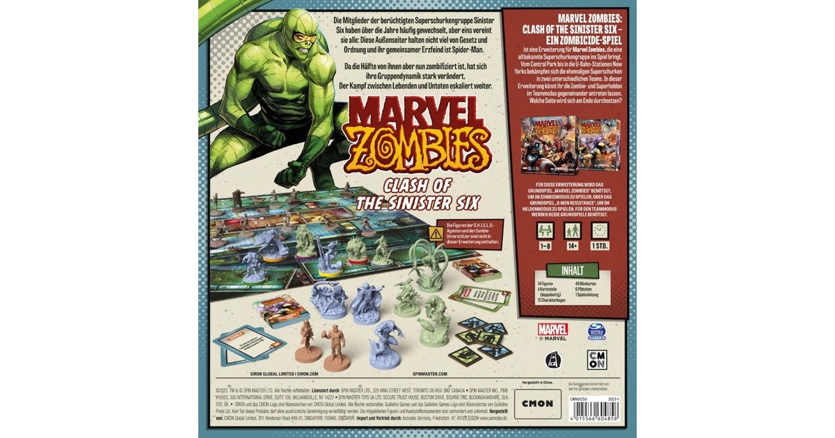 Asmodee Marvel Zombies - Clash of the Sinister Six, Kartenspiel(Erweiterung)