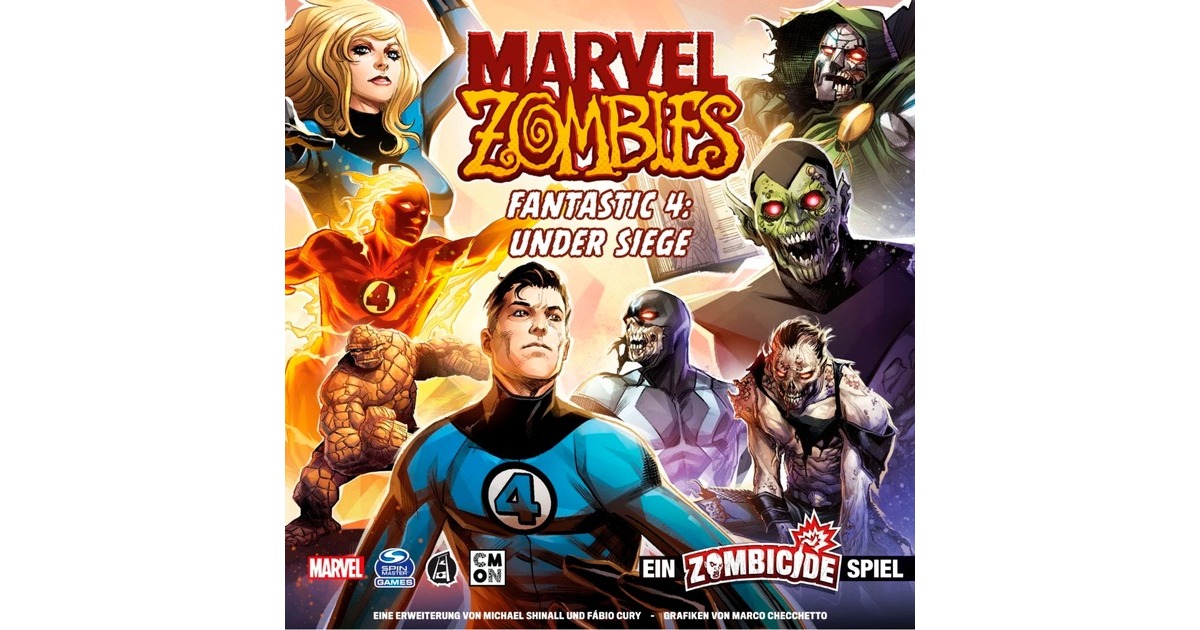 Asmodee Marvel Zombies - Fantastic 4 Under Siege, Kartenspiel(Erweiterung)