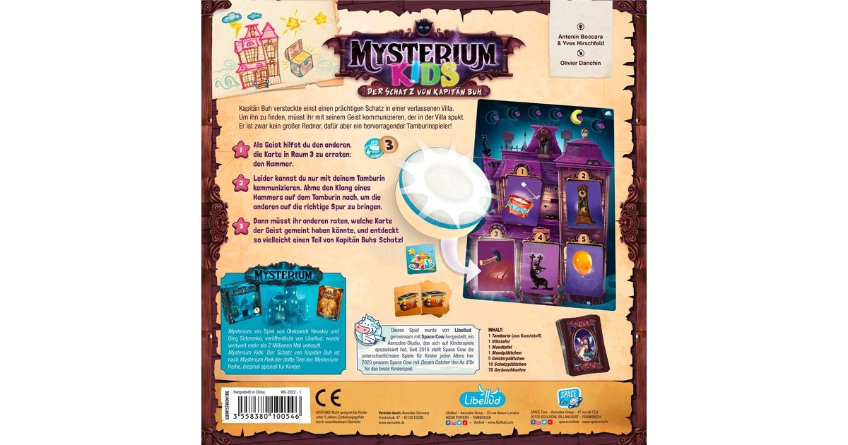 Asmodee Mysterium Kids: Der Schatz von Kapitän Buh, Brettspiel