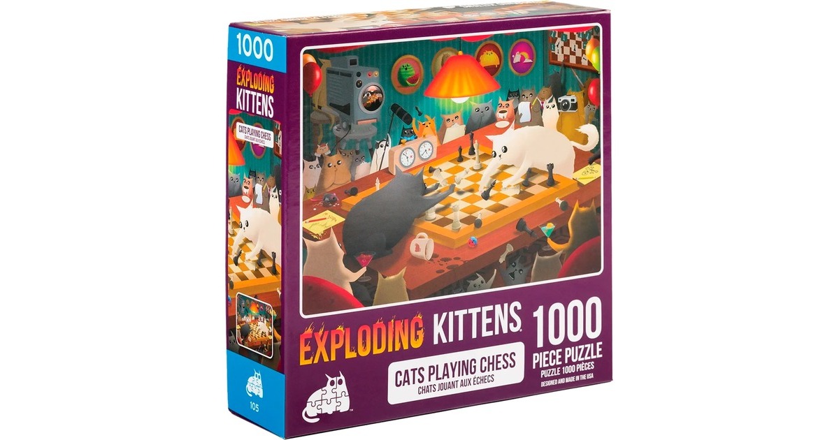 Asmodee Puzzle Exploding Kittens - Cats Playing Chess(1000 Teile)