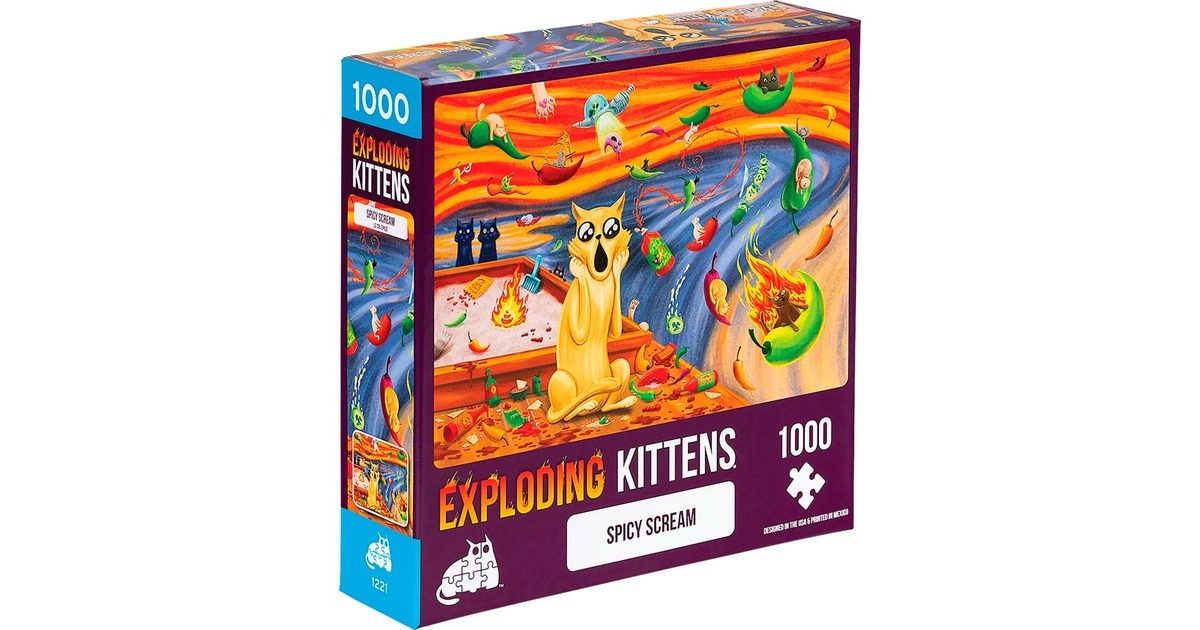 Asmodee Puzzle Exploding Kittens - Spicy Scream(1000 Teile)