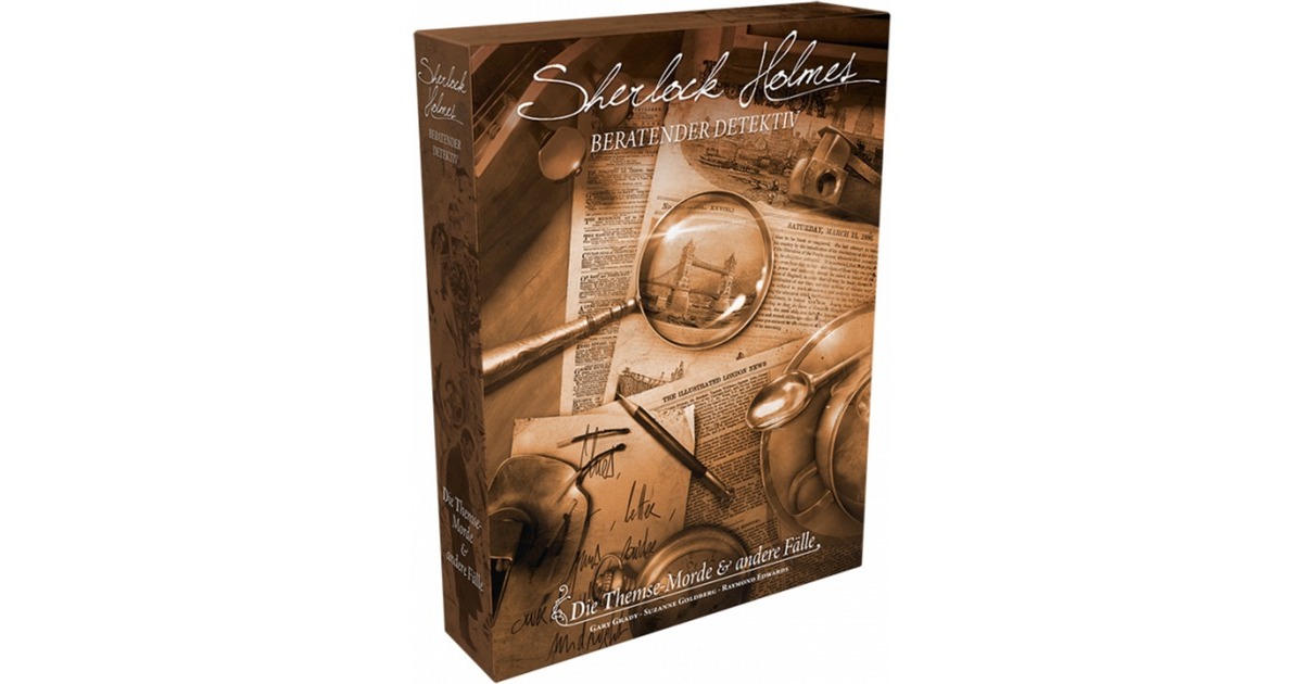 Asmodee Sherlock Holmes Beratender Detektiv: Die Themse-Morde & andere Fälle, Brettspiel