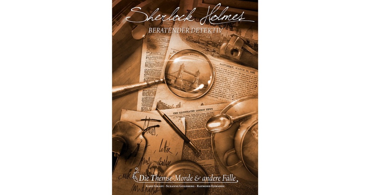 Asmodee Sherlock Holmes Beratender Detektiv: Die Themse-Morde & andere Fälle, Brettspiel