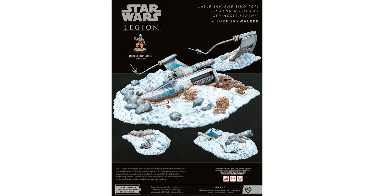 Asmodee Star Wars: Legion - Abgestürzter X-Flügler, Tabletop(Erweiterung)