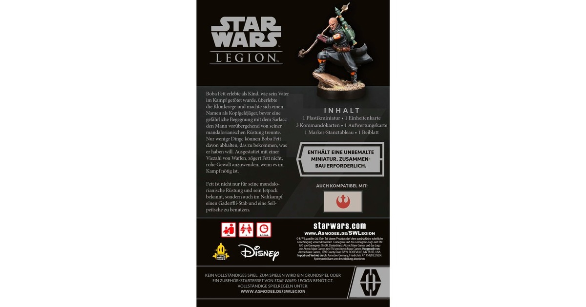 Asmodee Star Wars: Legion - Boba Fett (Daimyo), Tabletop(Erweiterung)