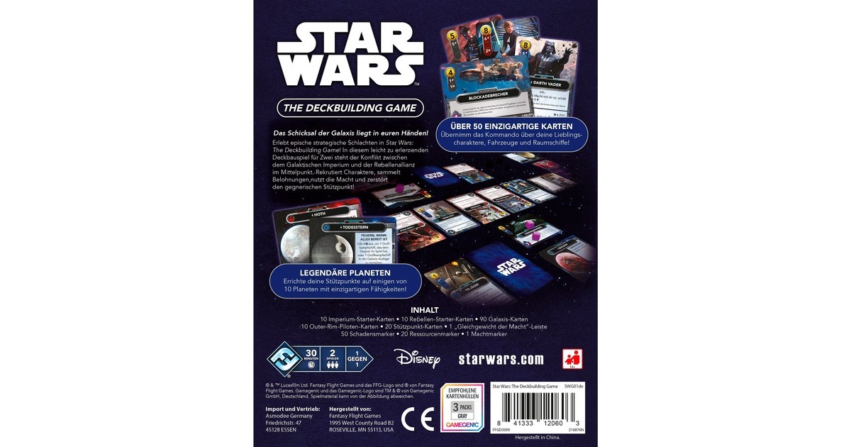 Asmodee Star Wars: The Deckbuilding Game, Kartenspiel
