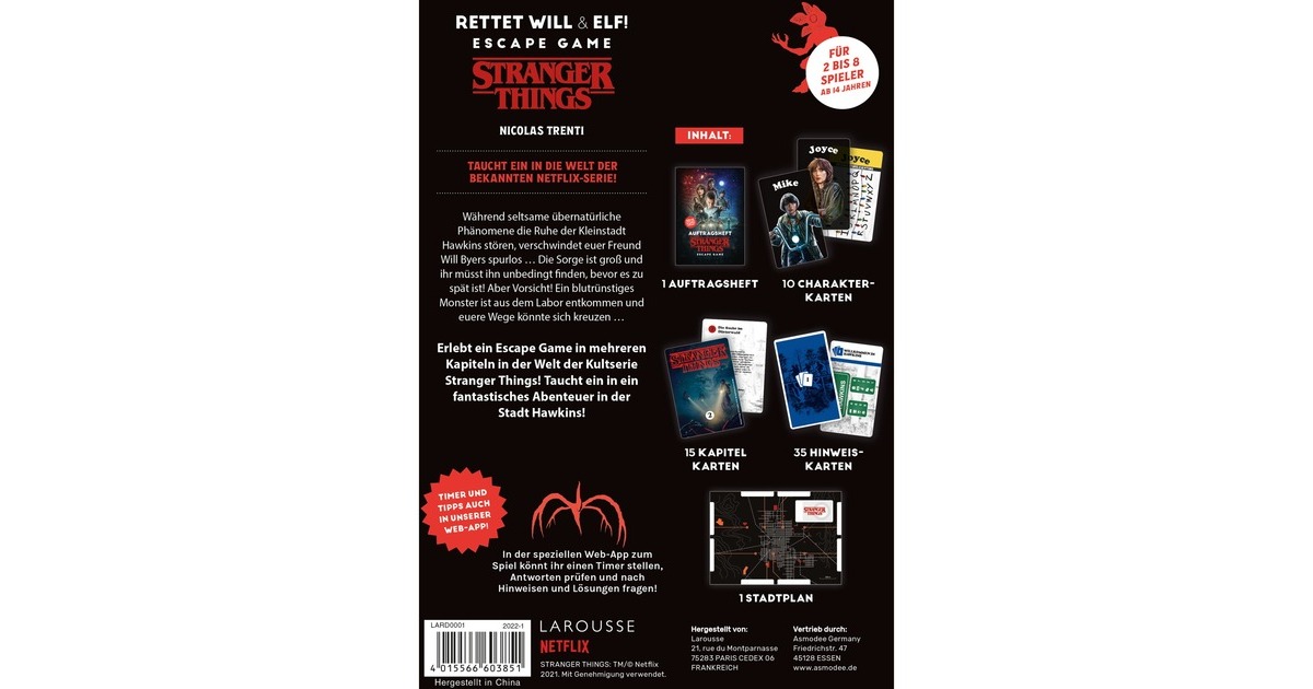 Asmodee Stranger Things: Rettet Will & Elf!, Brettspiel