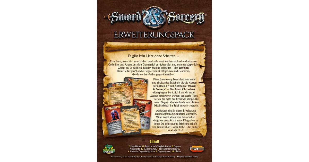 Asmodee Sword & Sorcery: Die Alten Chroniken - Erzfeinde, Brettspiel(Erweiterung)