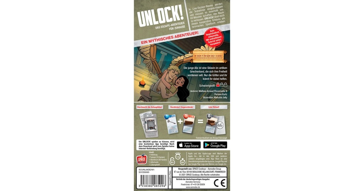 Asmodee Unlock! In den Fängen des Hades, Kartenspiel