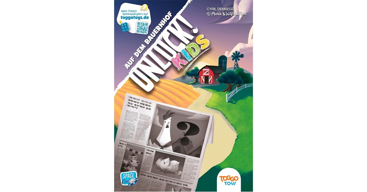 Asmodee Unlock! Kids - Auf dem Bauernhof, Kartenspiel
