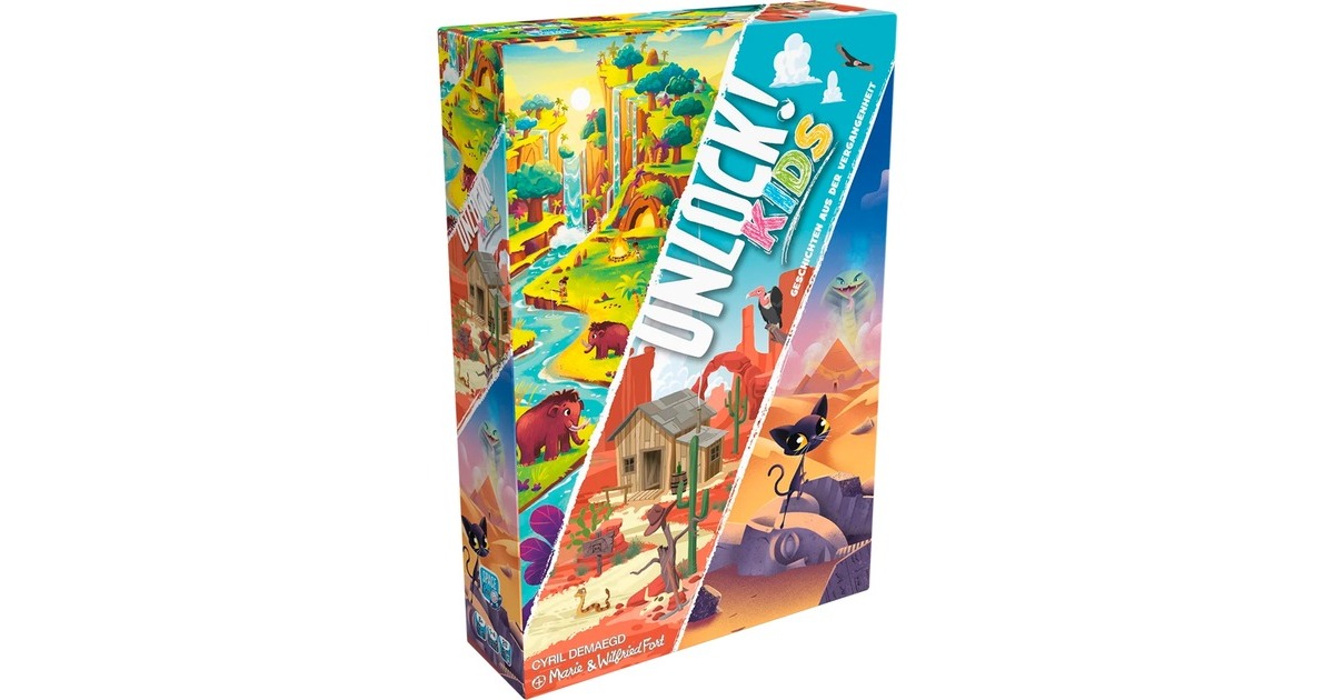 Asmodee Unlock! Kids - Geschichten aus der Vergangenheit, Kartenspiel