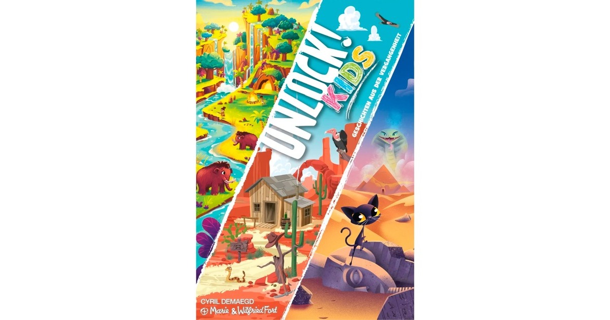 Asmodee Unlock! Kids - Geschichten aus der Vergangenheit, Kartenspiel