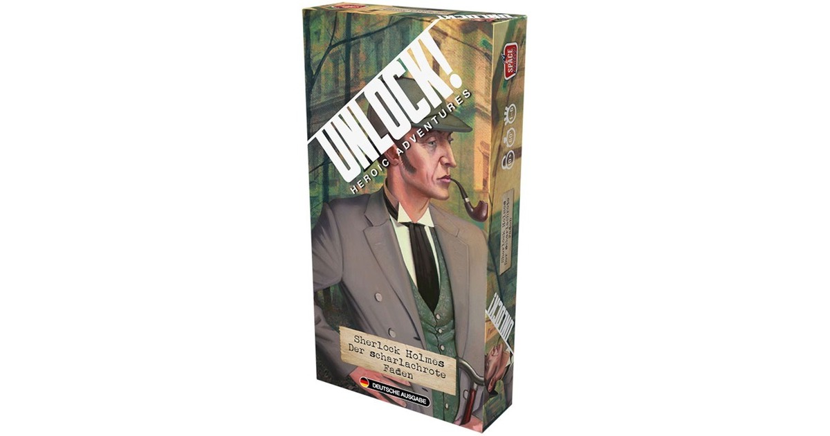 Asmodee Unlock! - Sherlock Holmes: Der scharlachrote Faden, Partyspiel(Box 5B)