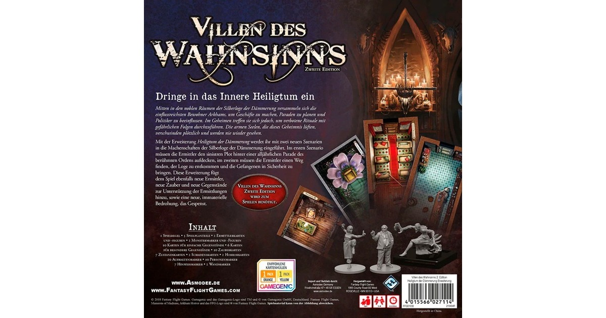 Asmodee Villen des Wahnsinns - Heiligtum der Dämmerung, Brettspiel(Erweiterung, 2. Edition)