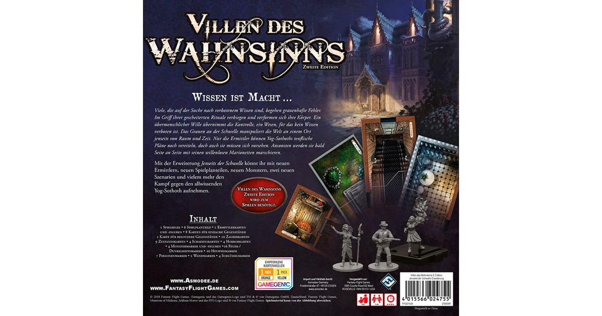 Asmodee Villen des Wahnsinns - Jenseits der Schwelle, Brettspiel(Erweiterung, 2. Edition)