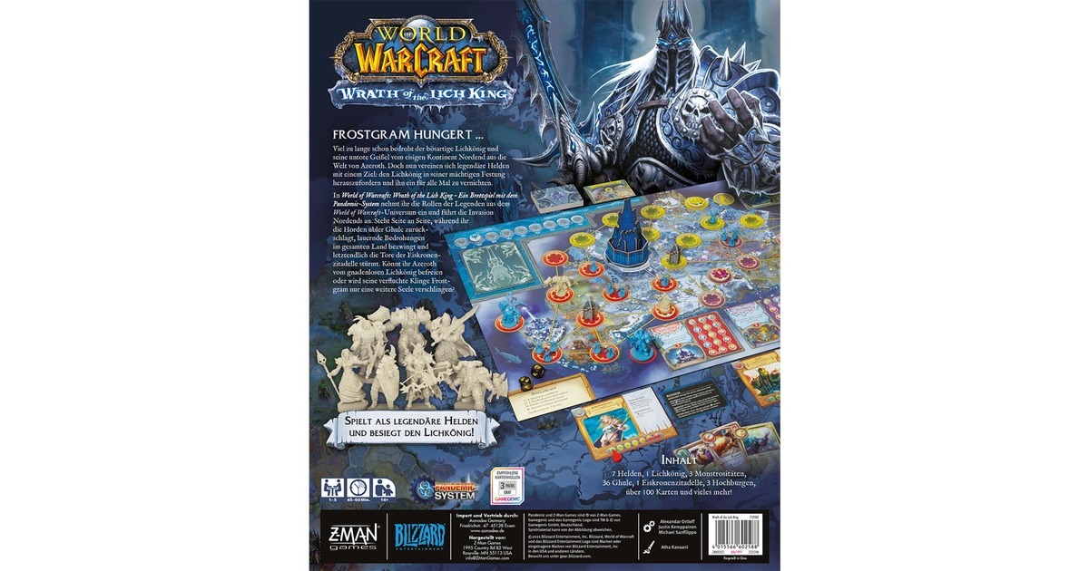 Asmodee World of Warcraft: Wrath of the Lich King - Ein Brettspiel mit dem Pandemic-System