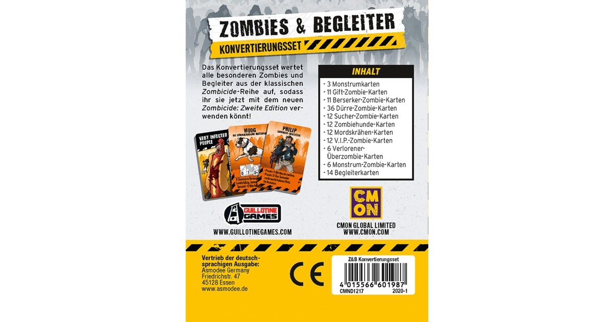 Asmodee Zombicide 2. Edition - Zombies & Begleiter, Brettspiel(Konvertierungsset)