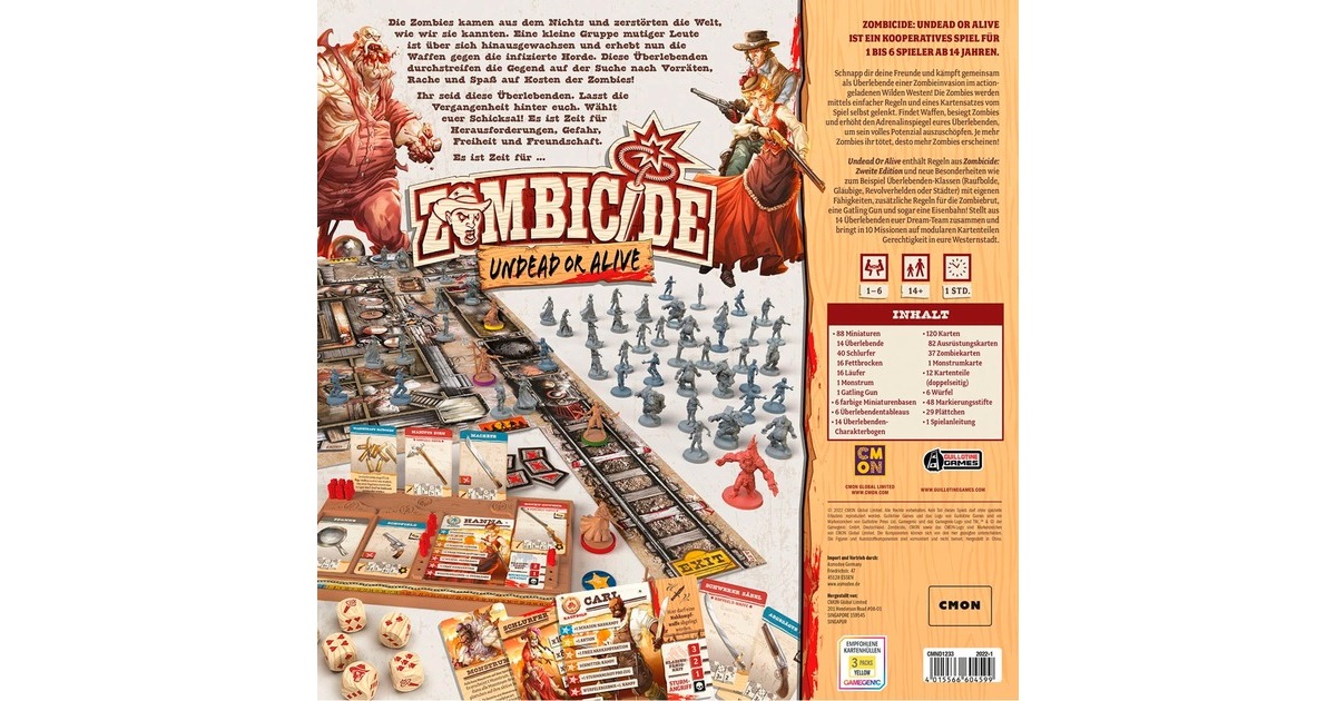 Asmodee Zombicide: Undead or Alive, Brettspiel