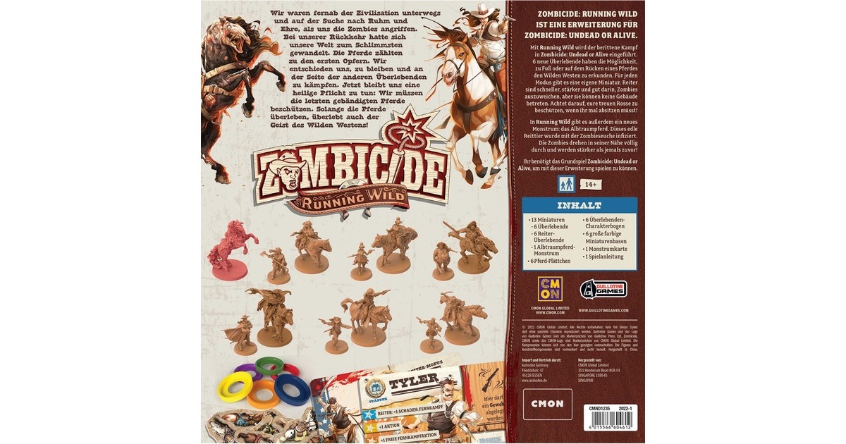 Asmodee Zombicide: Undead or Alive - Running Wild, Brettspiel(Erweiterung)