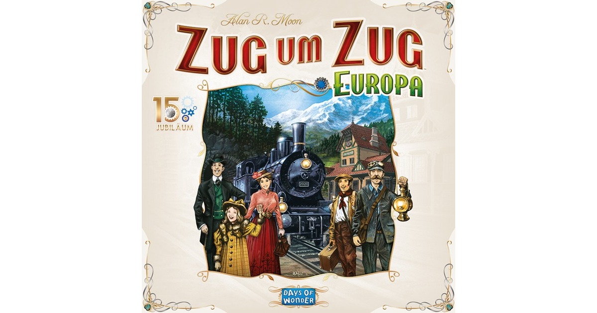 Asmodee Zug um Zug Europa 15 Jahre Edition, Brettspiel