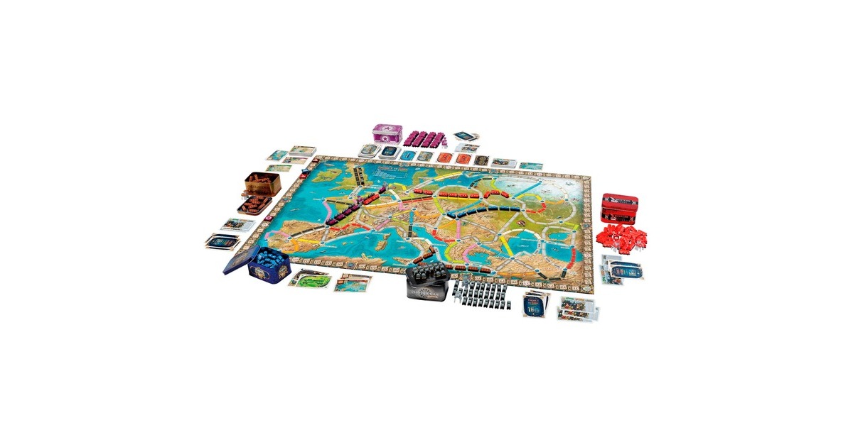 Asmodee Zug um Zug Europa 15 Jahre Edition, Brettspiel