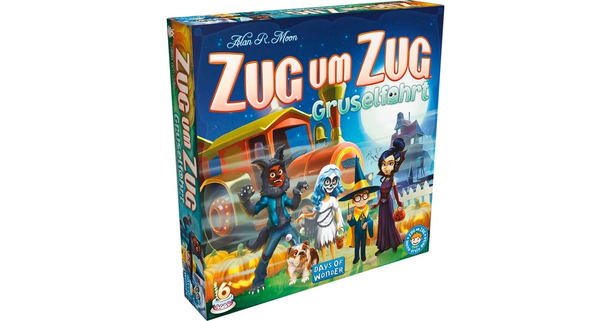 Asmodee Zug um Zug: Gruselfahrt, Brettspiel