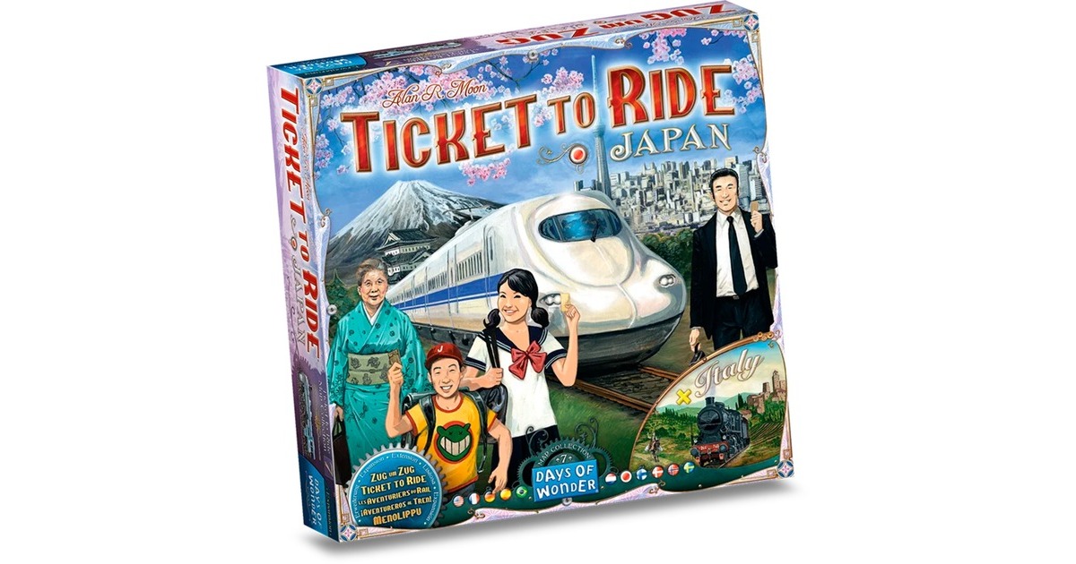 Asmodee Zug um Zug: Japan & Italien, Brettspiel(Map Collection 7)